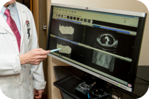 Doctor reviewing sleep results